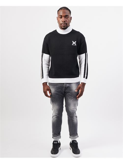 Pull homme Richmond X blanc noir RICHMOND X | UMA24051LUBLACK